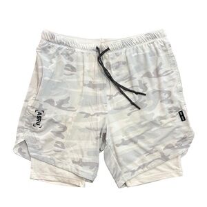 ASRV Tetra-Lite 7" Liner Short Silver Camo DSG-0202 Athletic Lined Size Medium